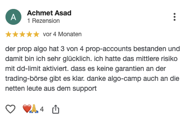 Bewertung von Achmet Asad